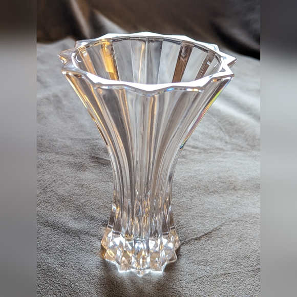 Vintage Crystal Glass Vase, Cut Glass Vase - Picture 8 of 12